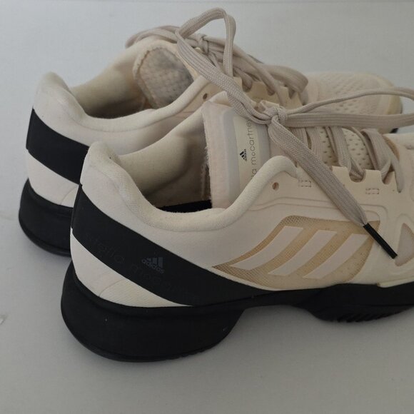 Adidas by Stella McCartney | Barricade Boost tennis Sneakers Cream Black Sz 7 - Picture 3 of 6
